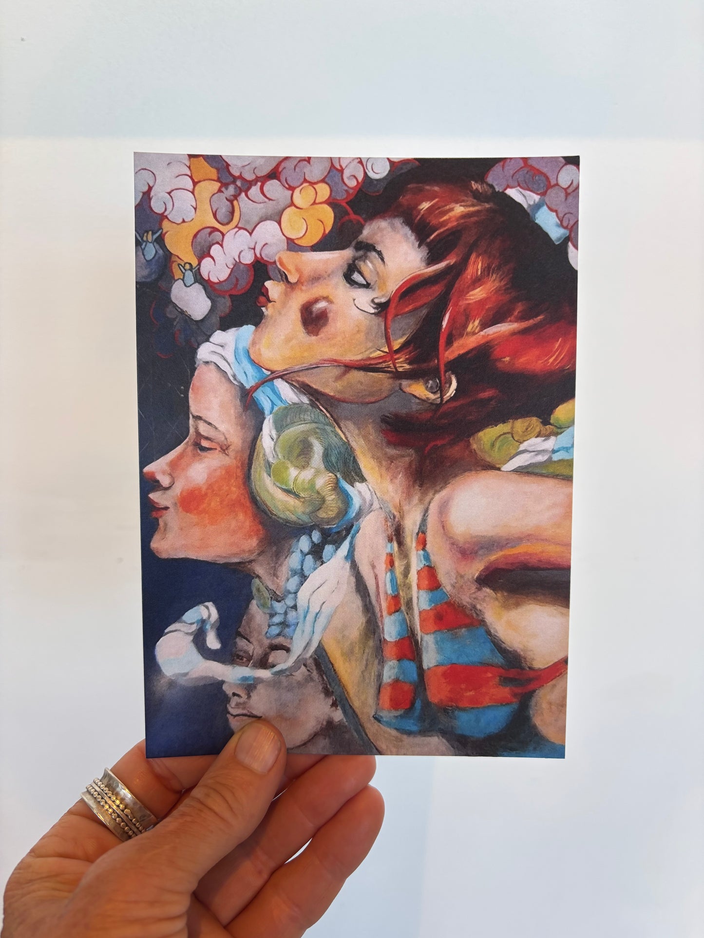 5x7 Skymaids Blowing Print - Framed