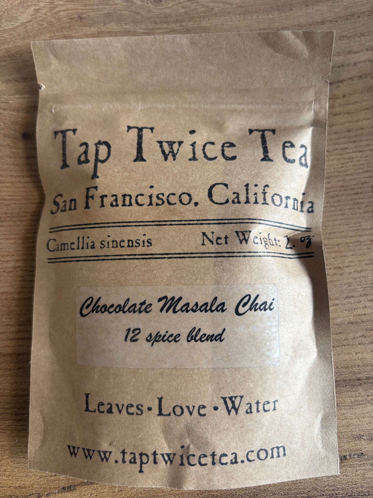 Chocolate Masala Chai Tap Twice Tea