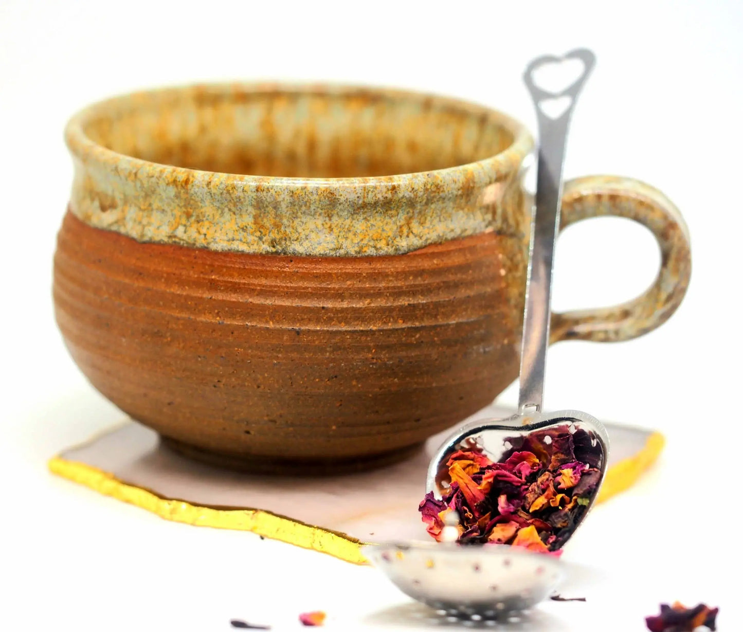 Heart Shape Tea Strainer Spoon Ready To Ship Loose Herb Loveyenergy & Blessings