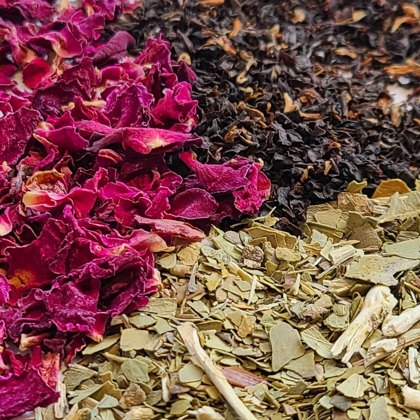 Yerba Mate, Assam Black Tea and Rose Loose Leaf Black Tea