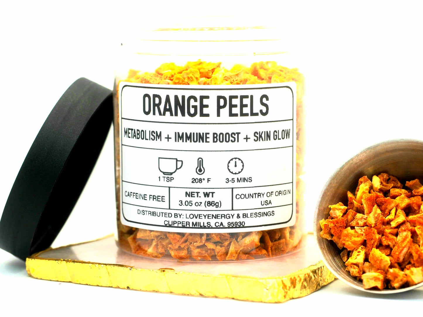 Orange Peels Tea Loose Leaf Tea Apothecary: Plastic Jars
