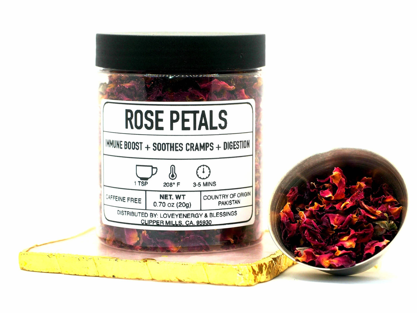 Rose Petals Tea Loose Leaf Tea Apothecary: Plastic Jars