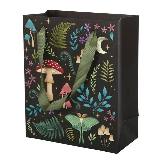 23cm Medium Dark Forest Print Gift Bag Something Different Wholesale