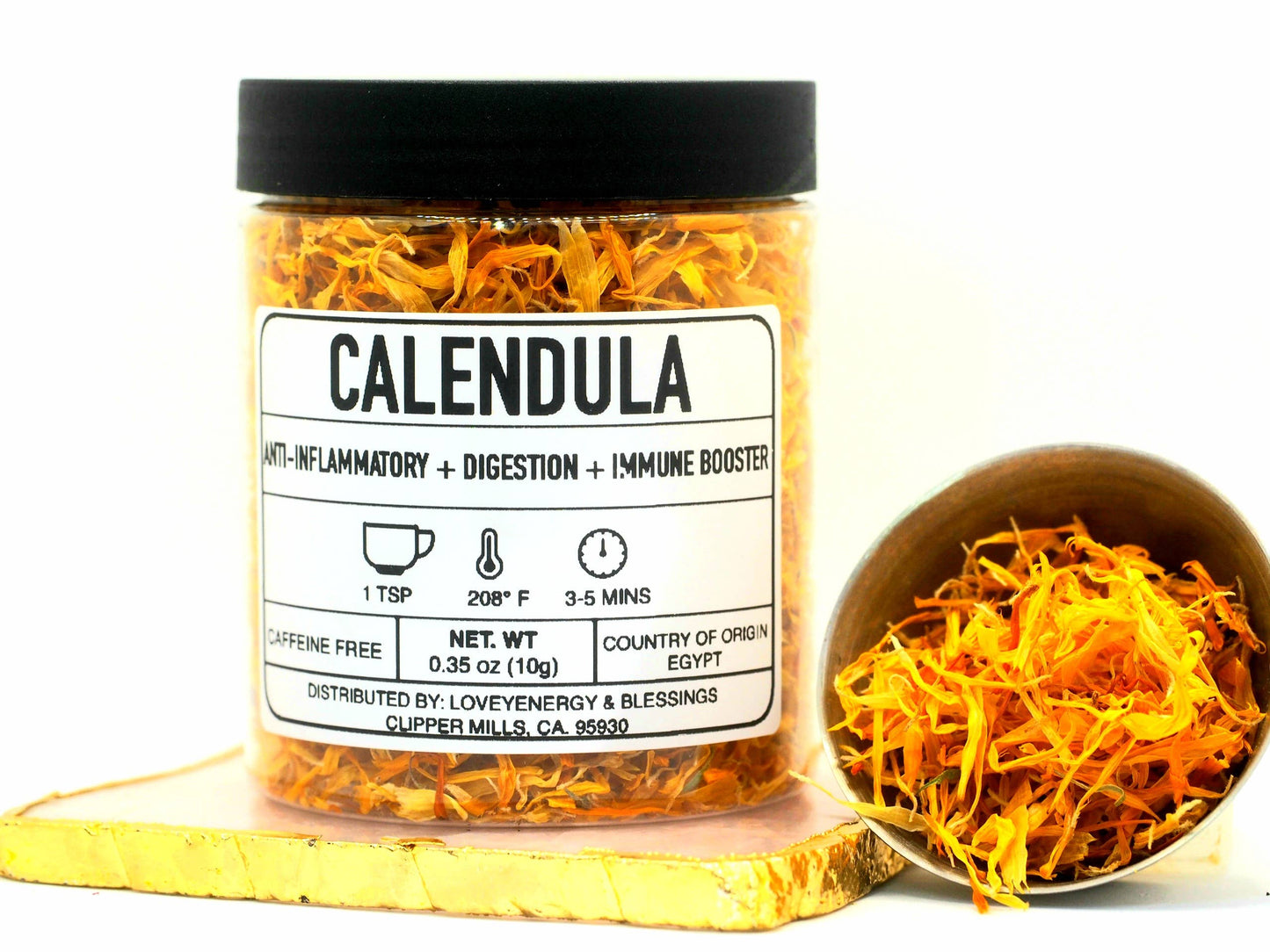 Calendula Petals Tea Loose Leaf Tea Apothecary: Plastic Jars