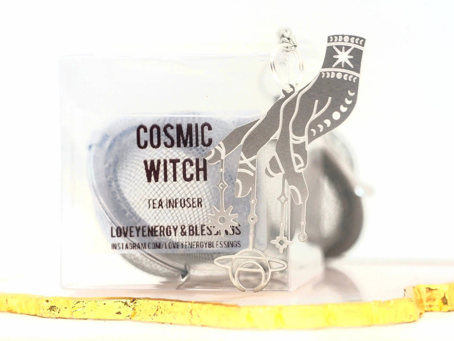 Cosmic Witch Tea Infuser, Loose Leaf Tea Steeper Loveyenergy & Blessings