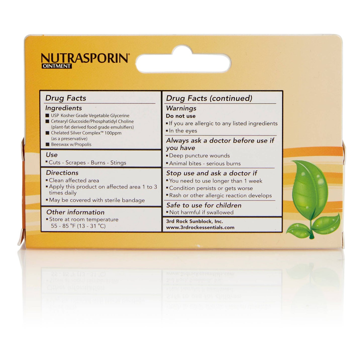 NUTRASPORIN Alternative to Antibiotic Ointment - Beeswax: 1 oz