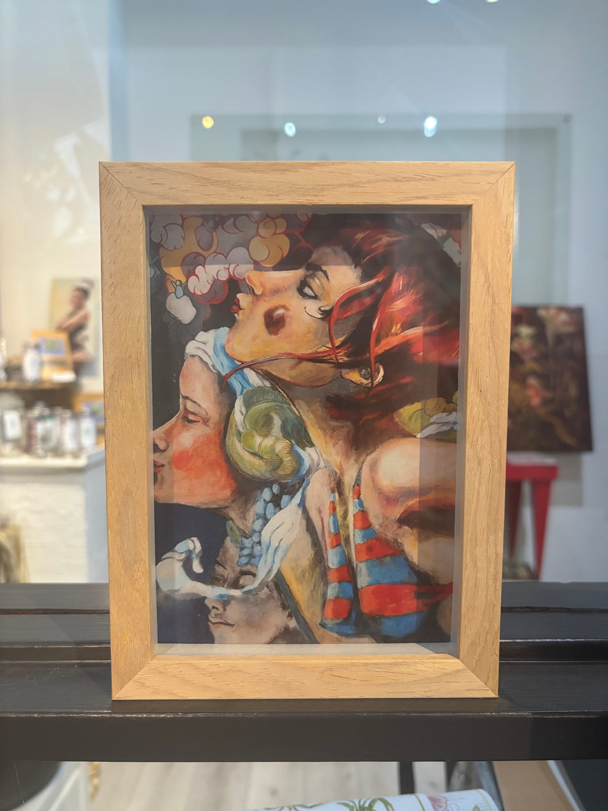 Skymaids Blowing 5x7 Print with wood frame