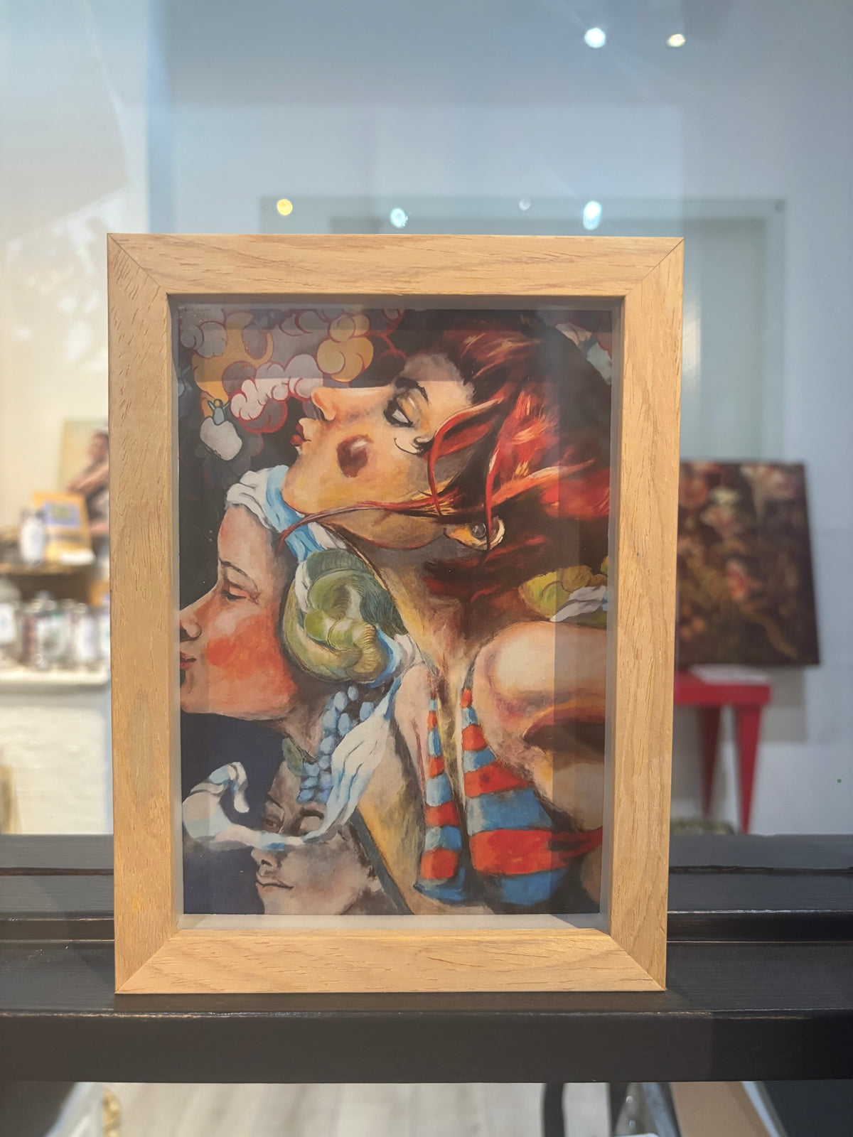 Skymaids Blowing 5x7 Print with wood frame