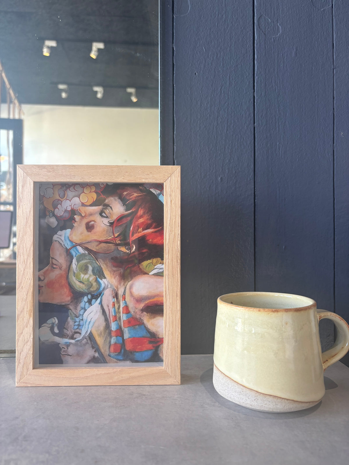 Skymaids Blowing 5x7 Print with wood frame