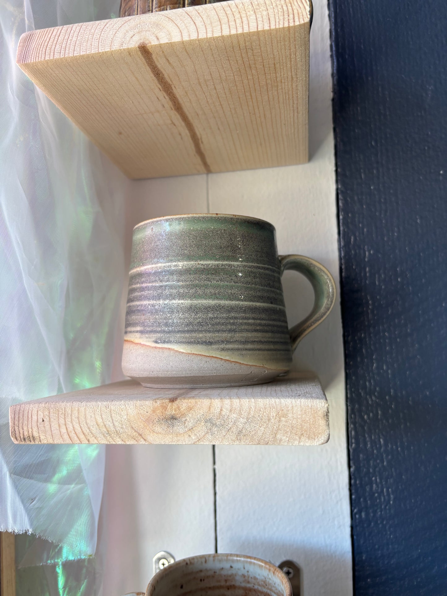 Ceramic Mug - grey green natural