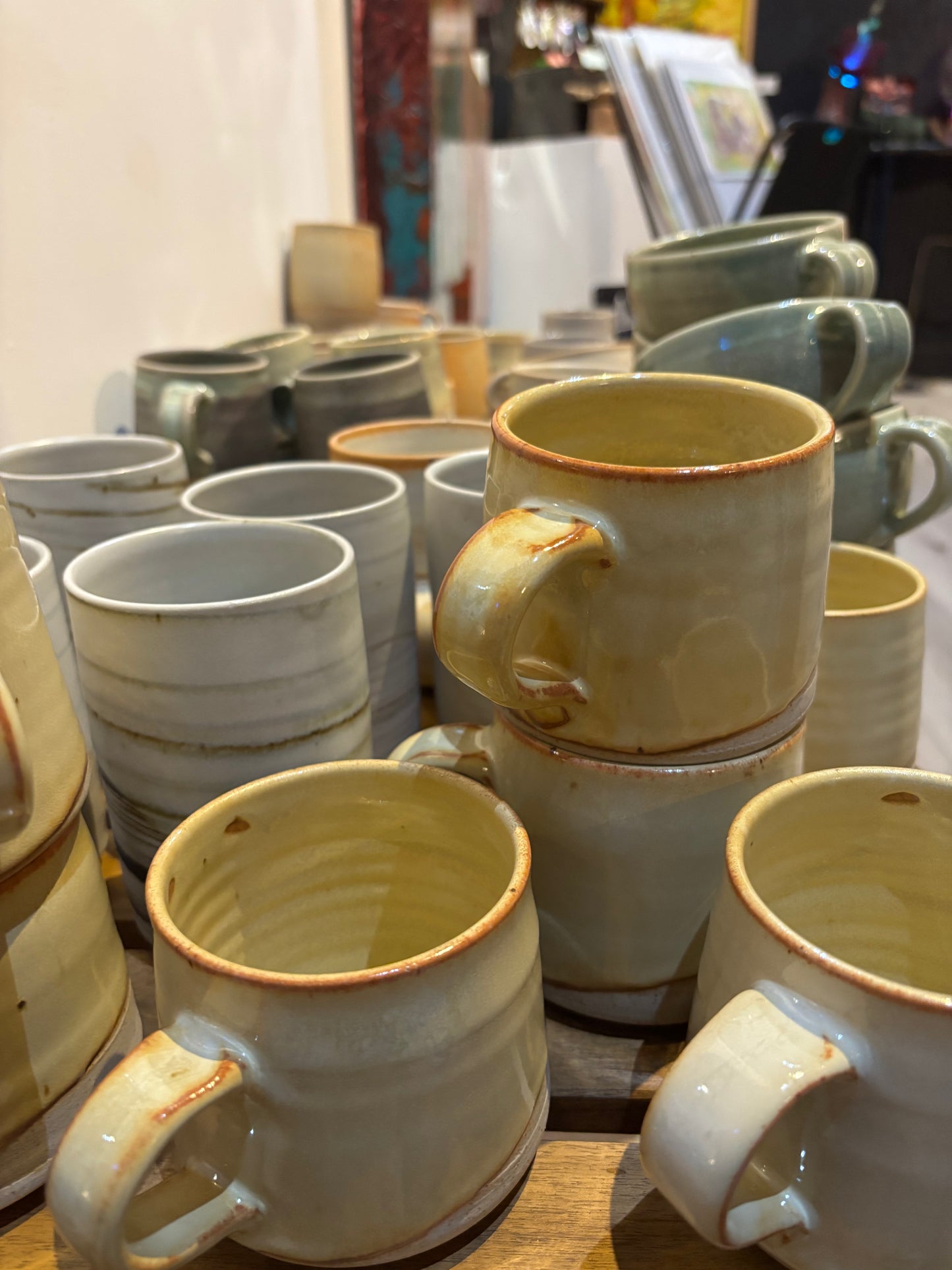 Ceramic Mug yellow glaze