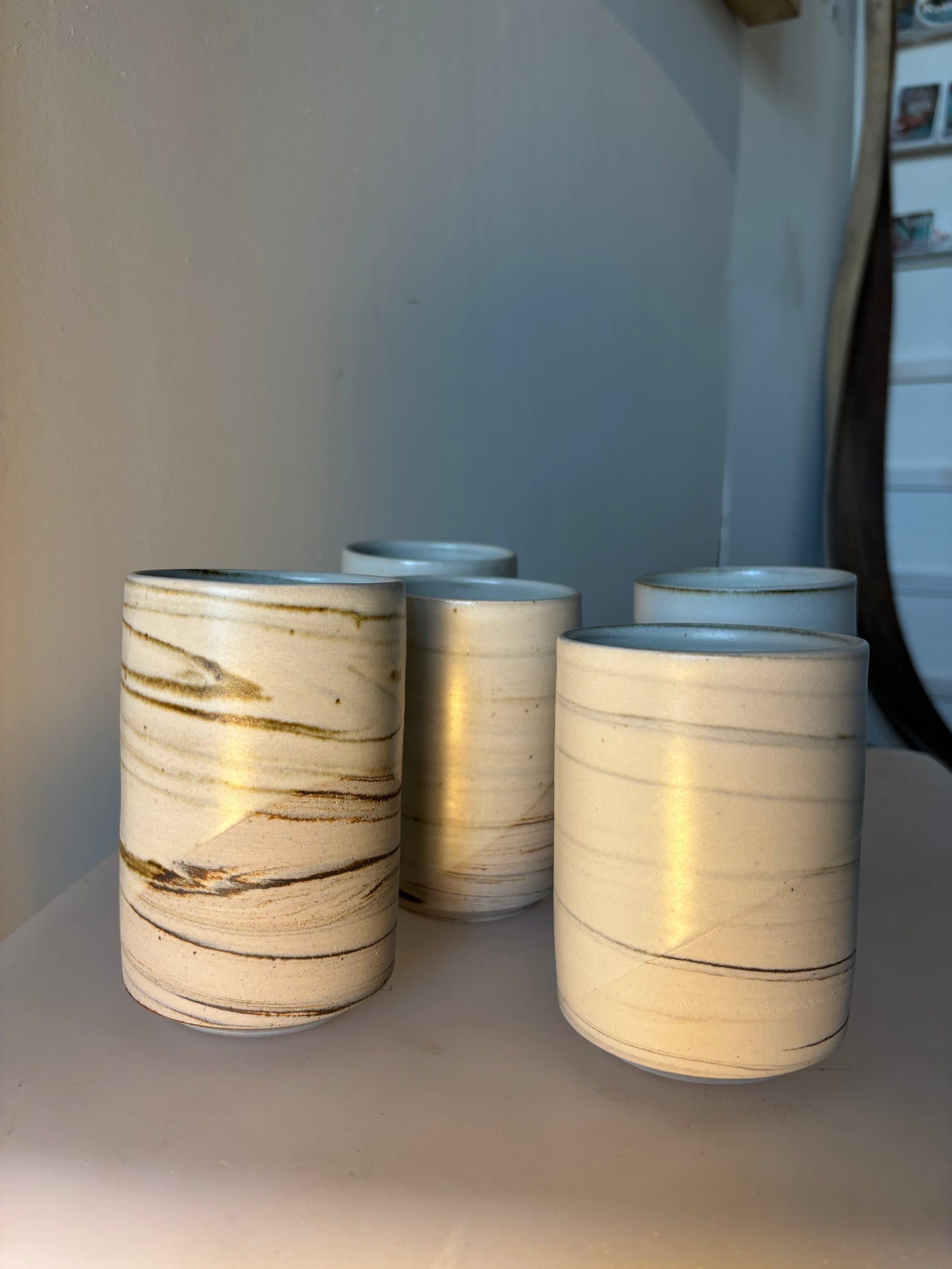 Marbleized Natural Tumbler - tall