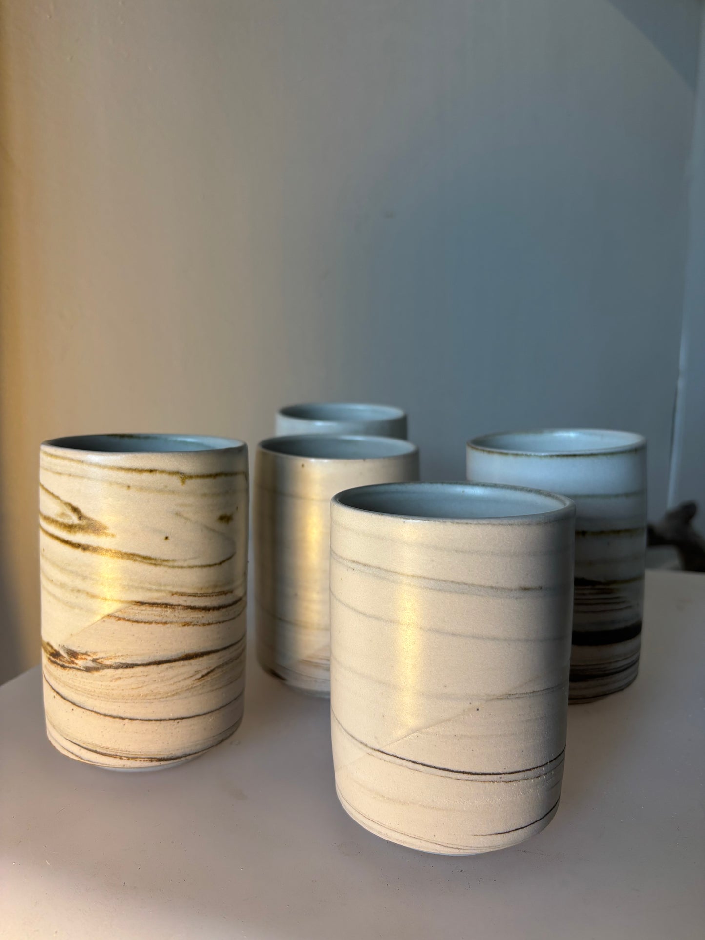 Marbleized Natural Tumbler - tall