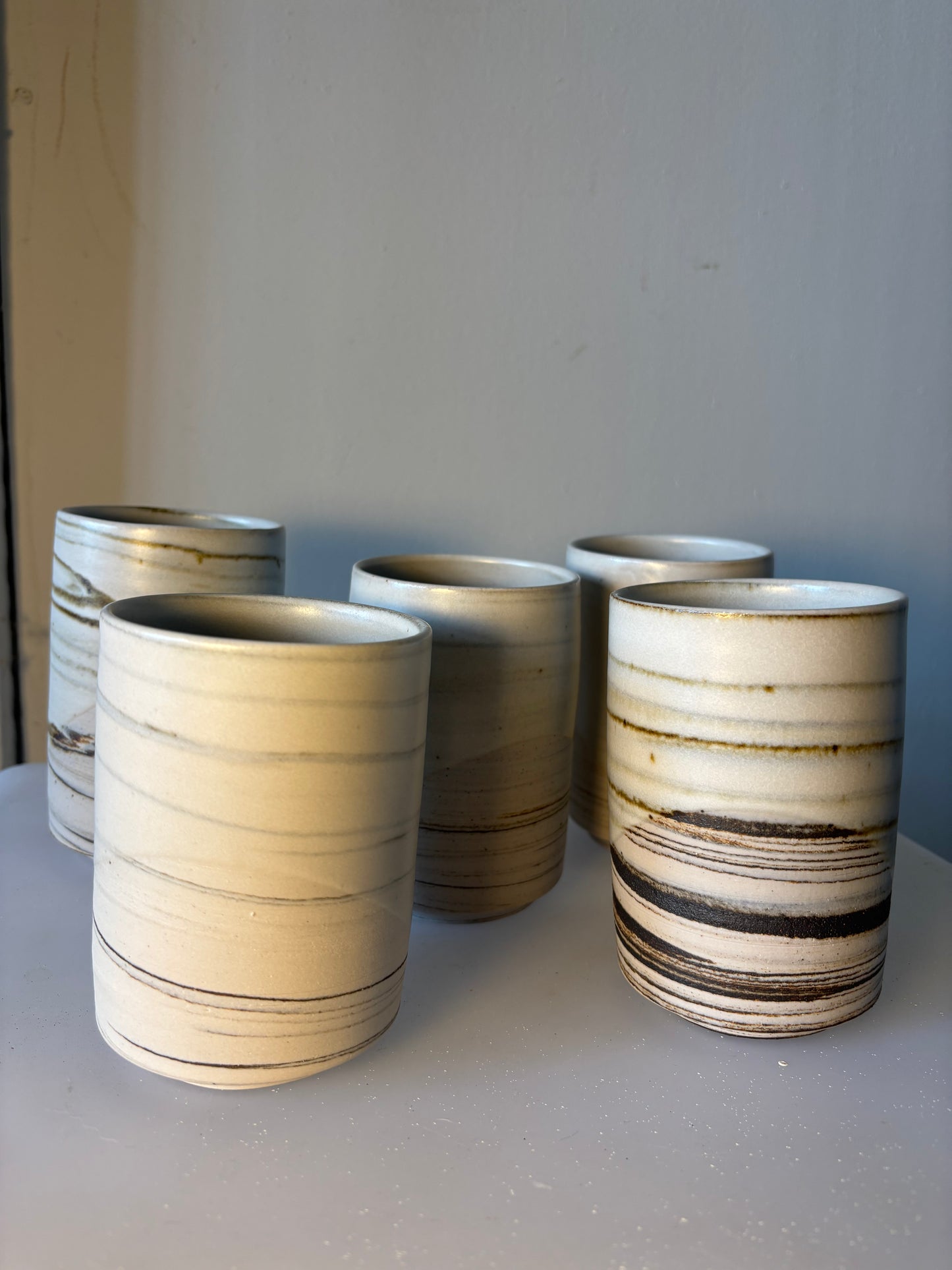 Marbleized Natural Tumbler - tall