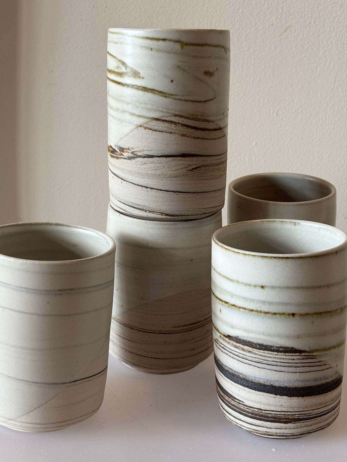 Marbleized Natural Tumbler - tall