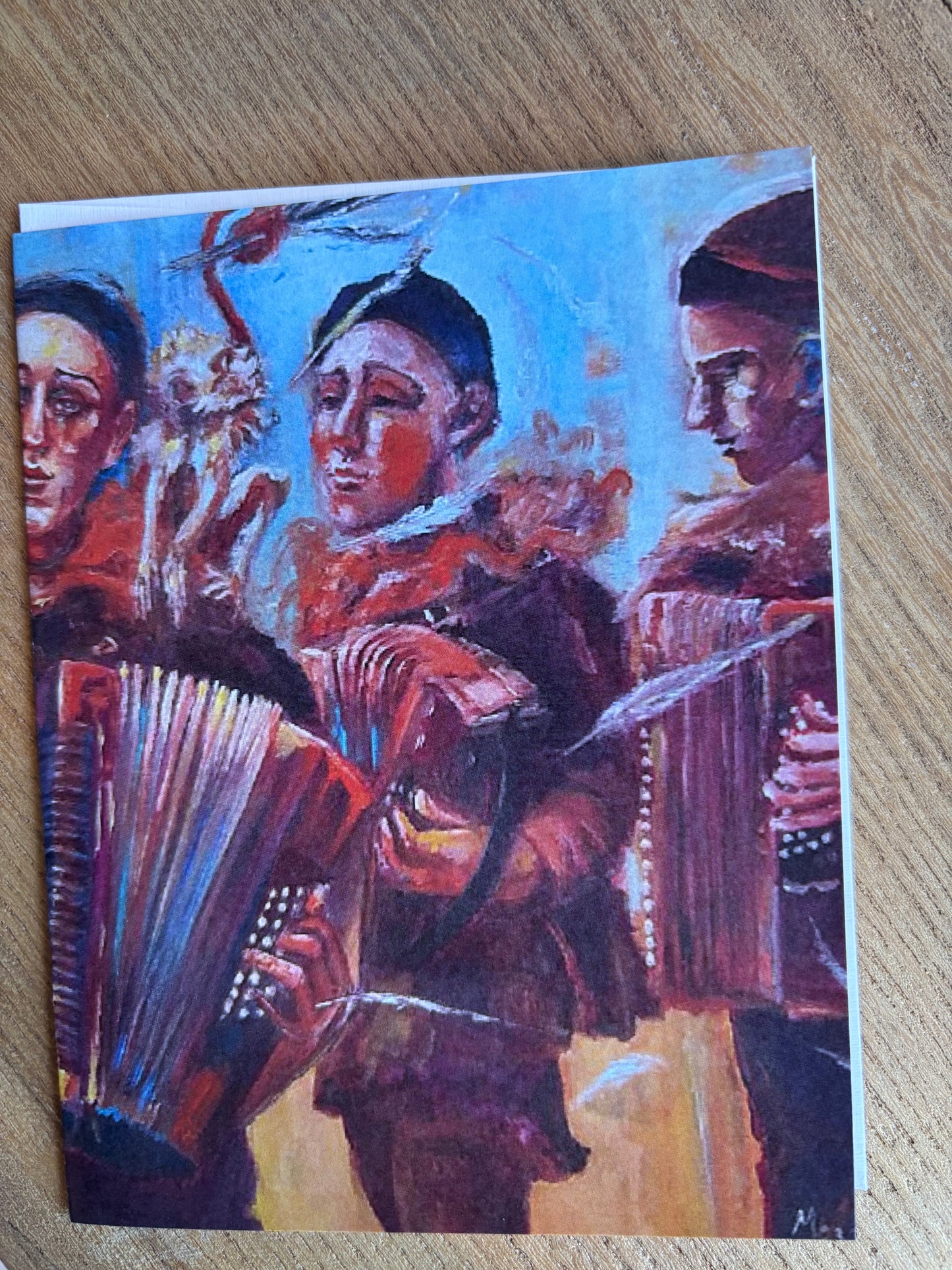 Greeting Card - Accordionists by Mezza9