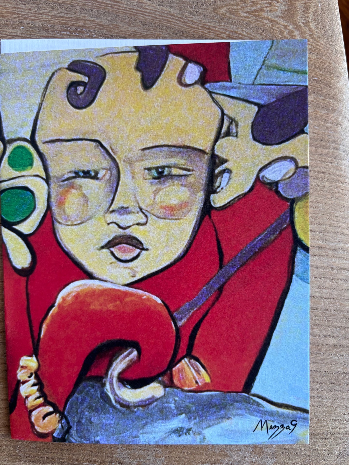 Greeting Card - Girl on A Horse by Mezza9