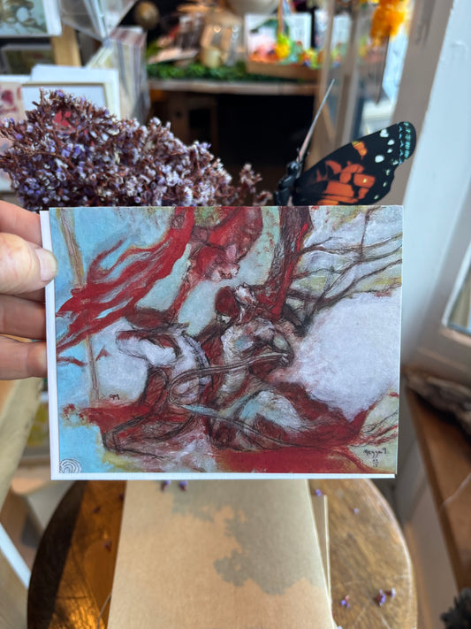Greeting Card - Courting Tree Sketch by Mezza9