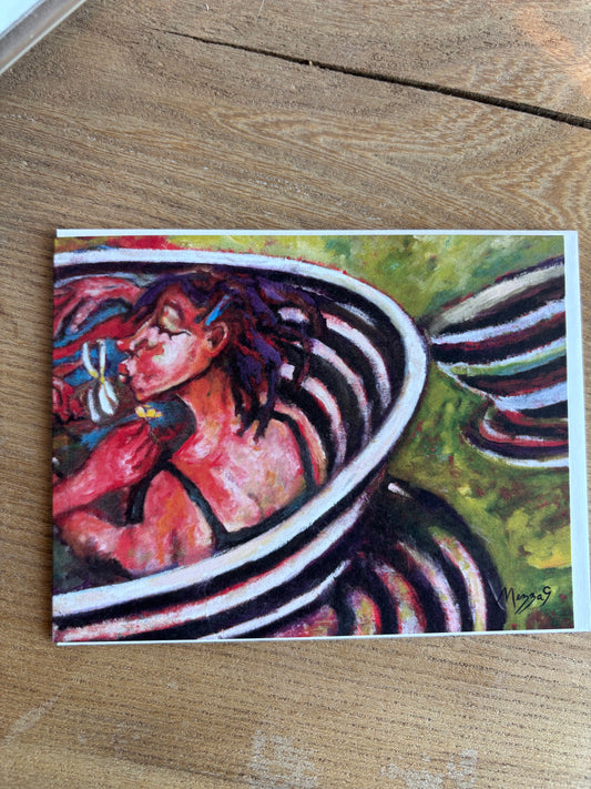 Greeting Card - Love Spirals by Mezza9