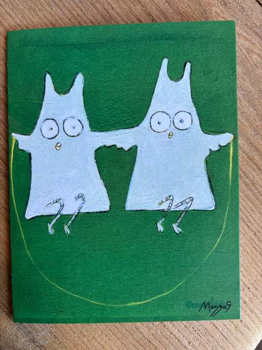 Greeting Card - Jump with Me by Mezza9