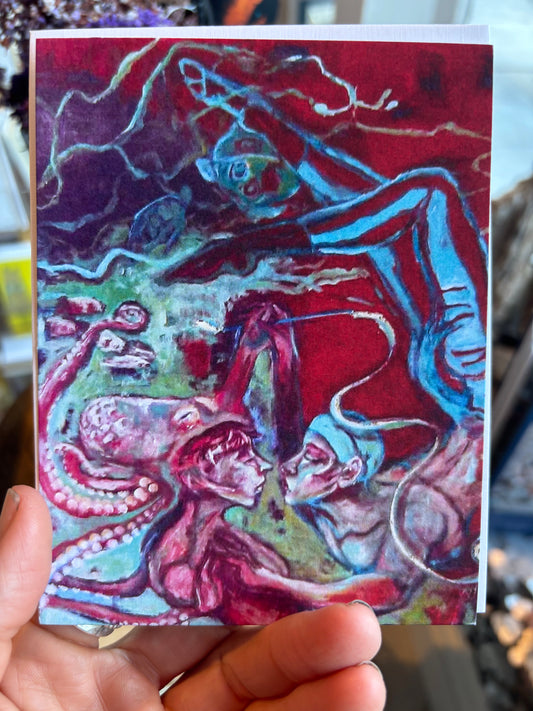 Greeting Card - Swimmers 2 by Mezza9