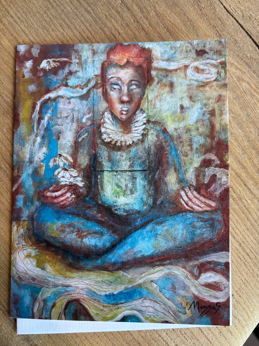 Greeting Card - Meditation by Mezza9