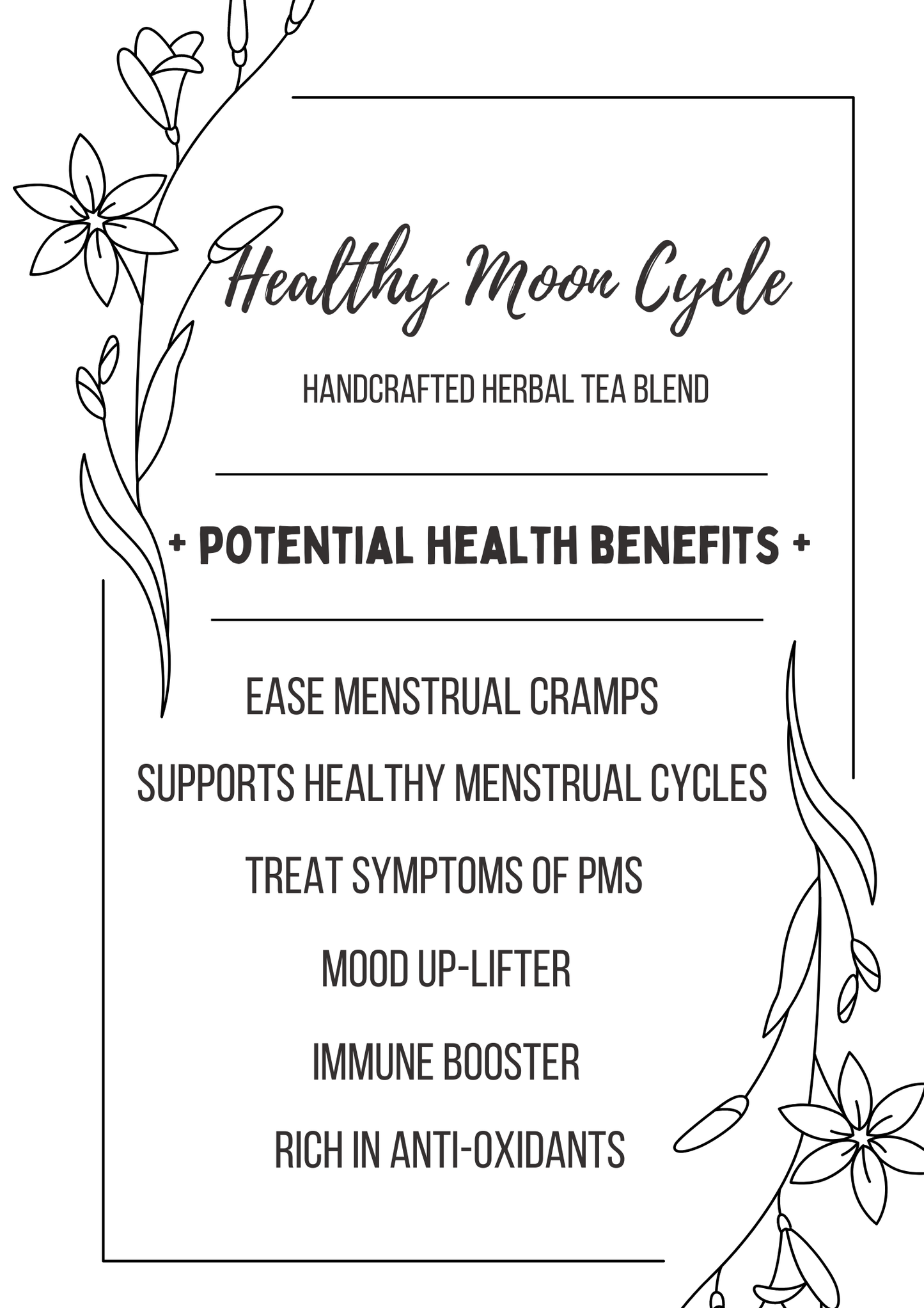HEALTHY MOON CYCLE Handcrafted Loose Herb Tea