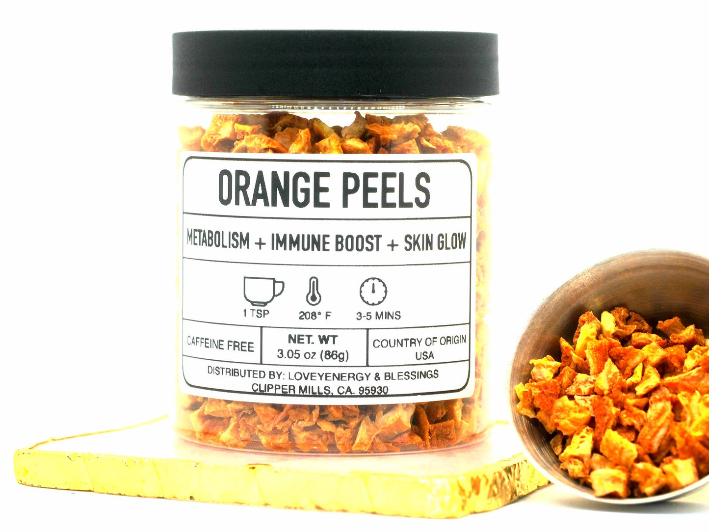 Orange Peels Tea Loose Leaf Tea Apothecary: Plastic Jars