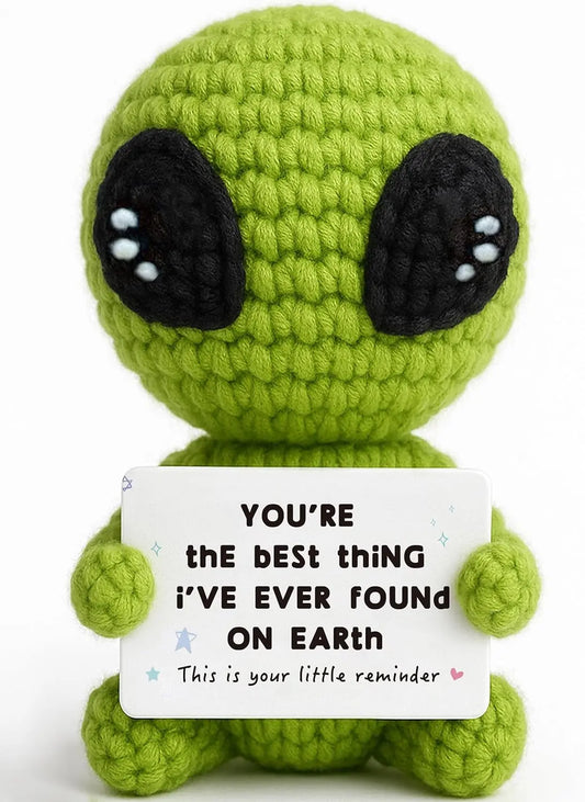 Crochet Alien Positive Love Vibes - I appreciate you Golden Gate Art Gallery
