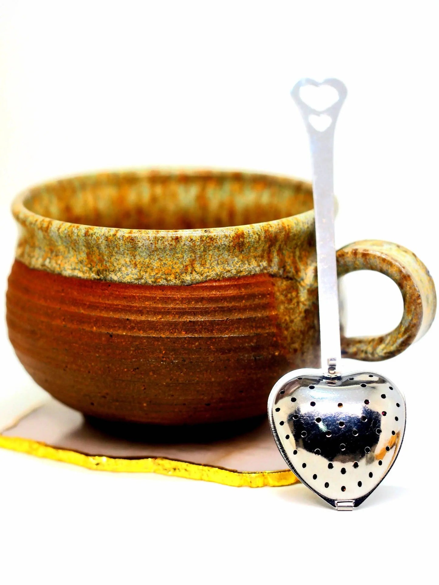 Heart Shape Tea Strainer Spoon Ready To Ship Loose Herb Loveyenergy & Blessings