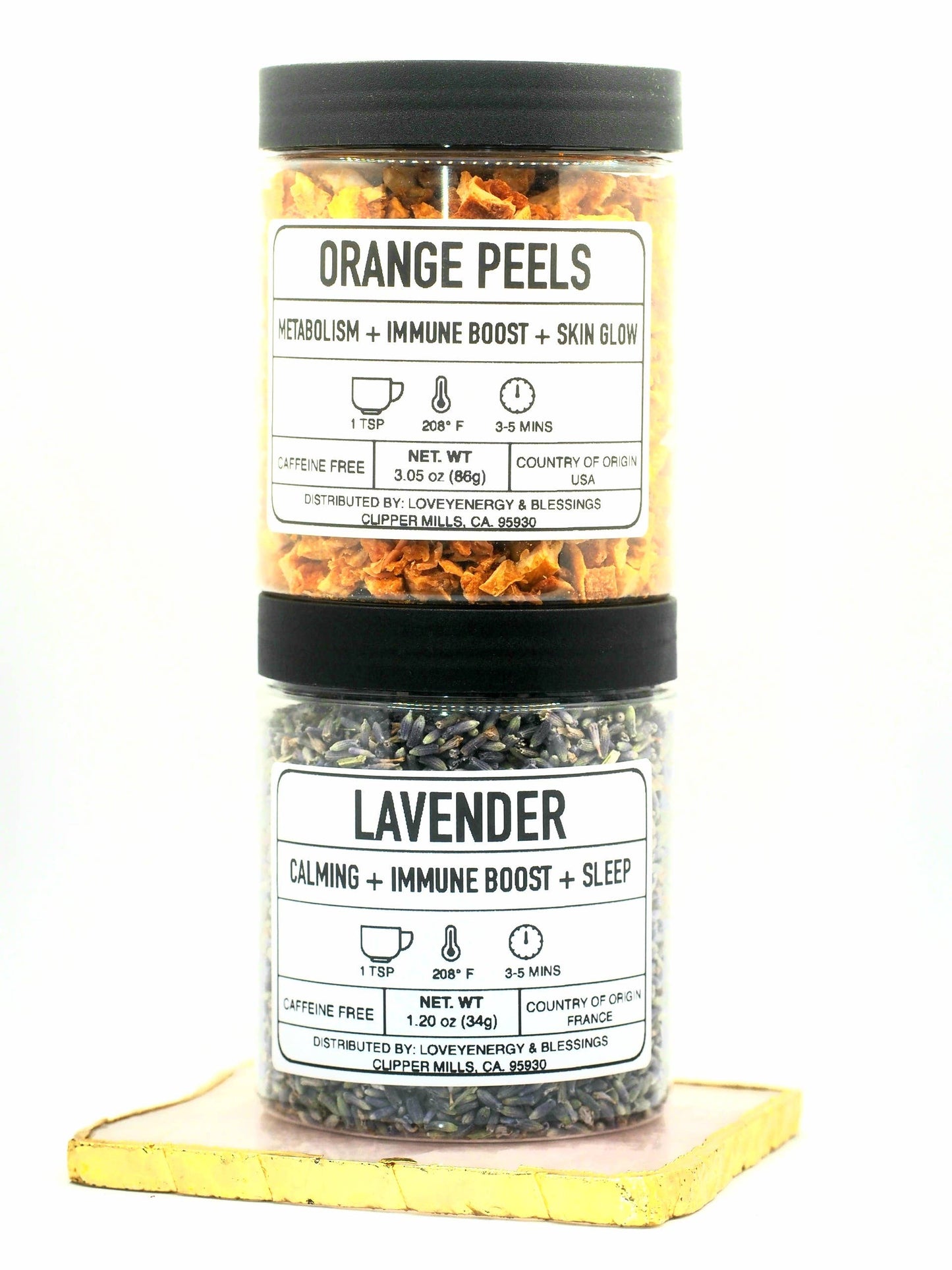 Lavender Tea Loose Leaf Tea Apothecary: Plastic Jars