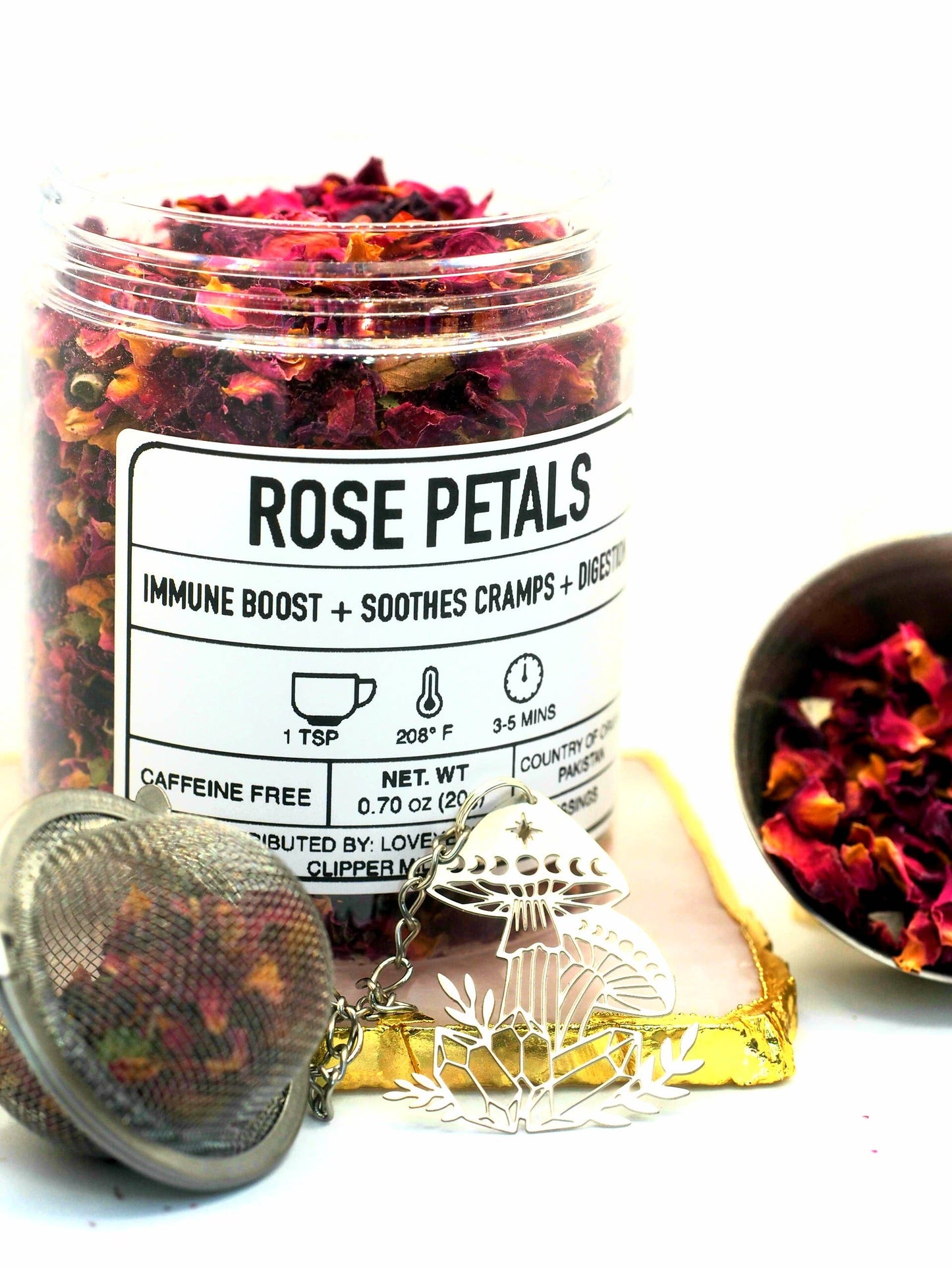 Rose Petals Tea Loose Leaf Tea Apothecary: Plastic Jars