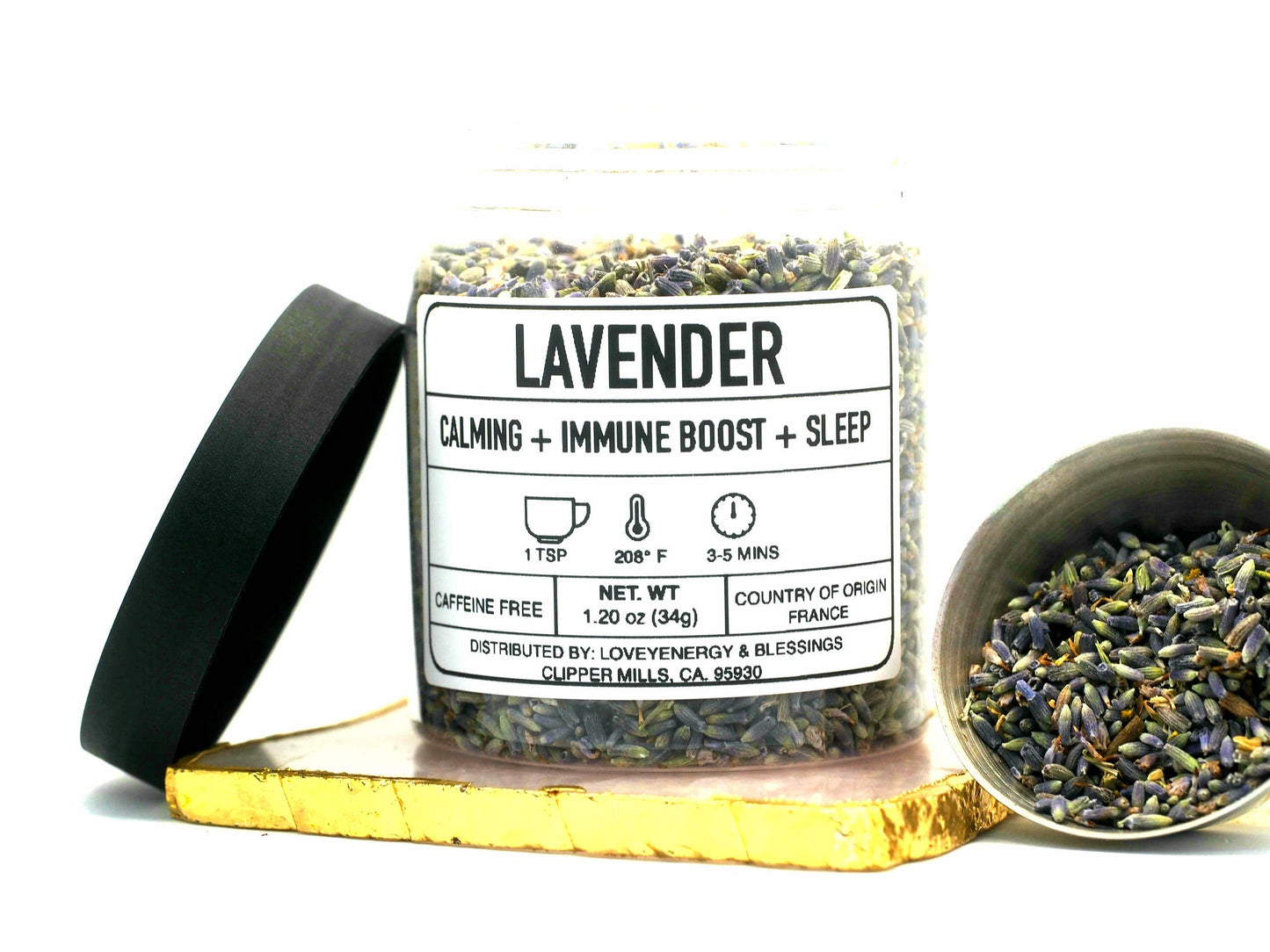 Lavender Tea Loose Leaf Tea Apothecary: Plastic Jars