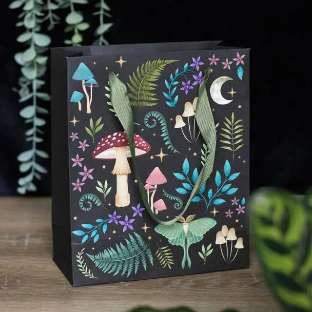 23cm Medium Dark Forest Print Gift Bag Something Different Wholesale