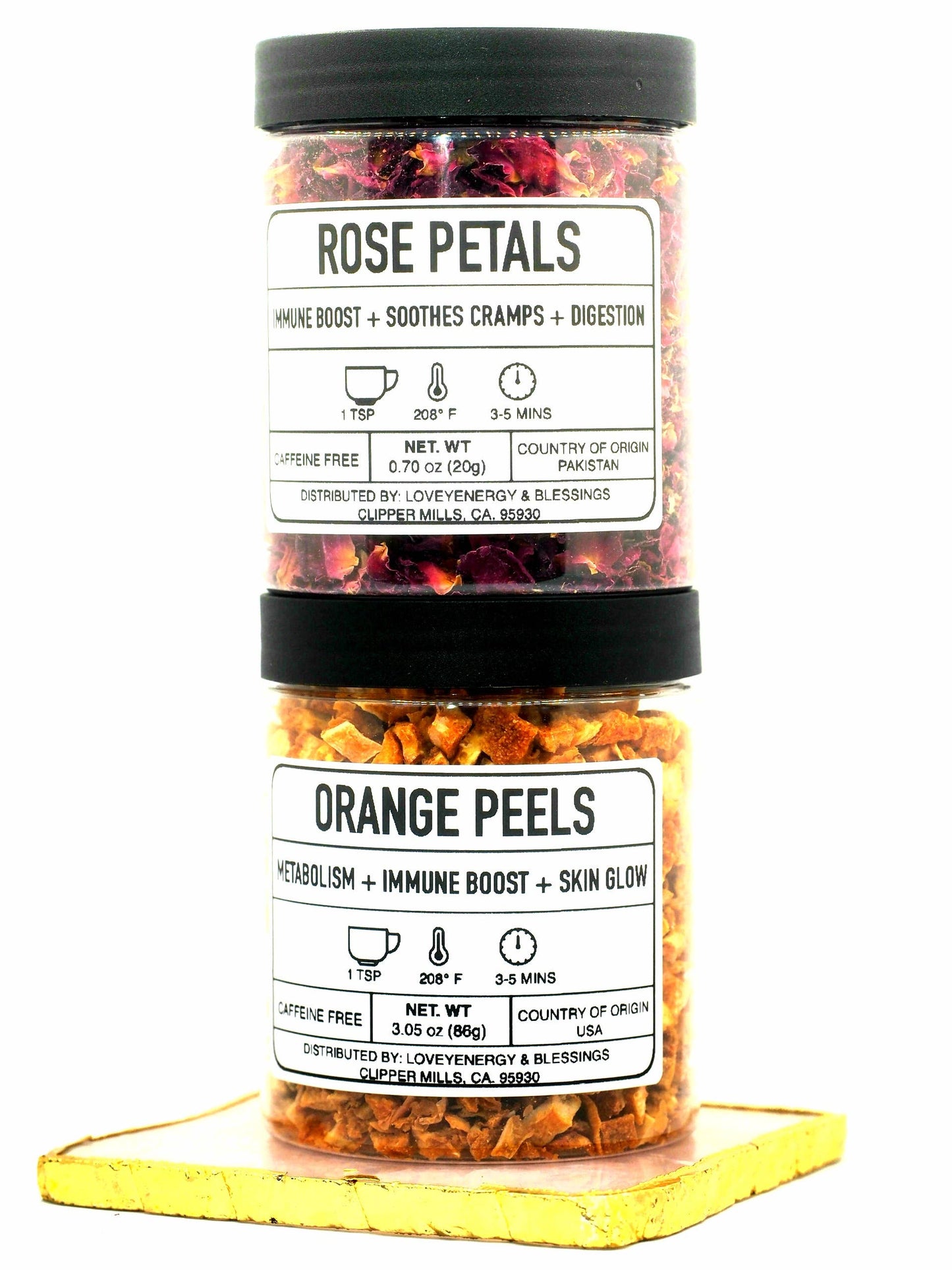 Orange Peels Tea Loose Leaf Tea Apothecary: Plastic Jars