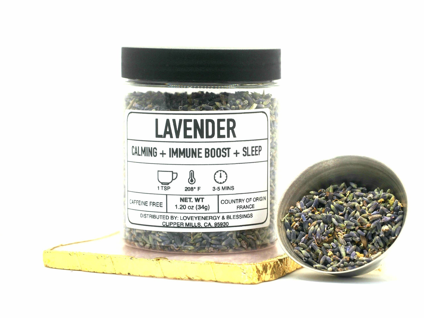 Lavender Tea Loose Leaf Tea Apothecary: Plastic Jars