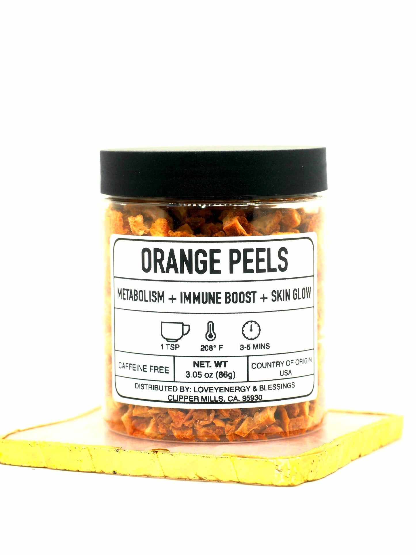 Orange Peels Tea Loose Leaf Tea Apothecary: Plastic Jars