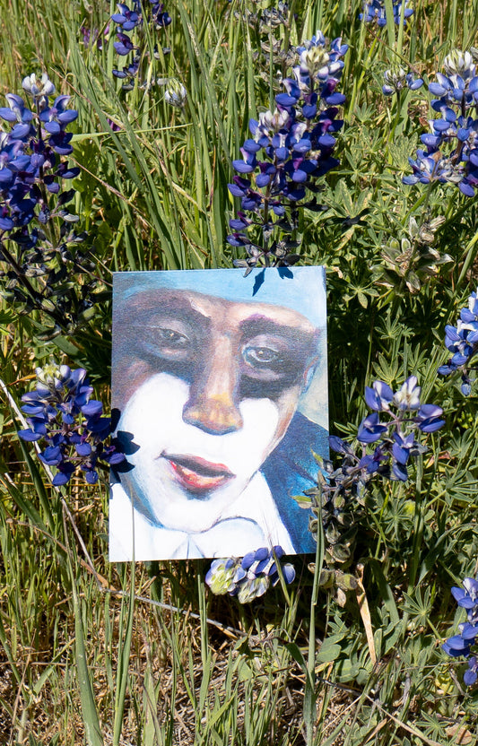 Jack of Diamonds, Blank Art Greeting Card by artist Mezza9