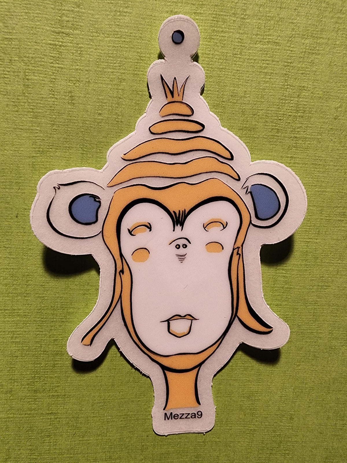 Zen monkey lg sticker 4 in x 2.25 in