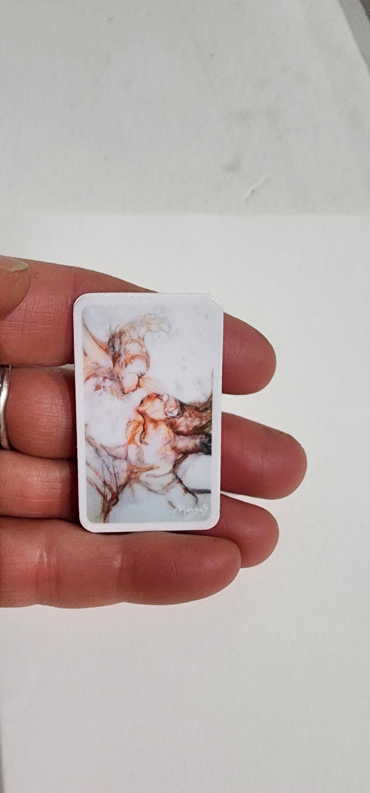 Courting Tree Sketch Aerialist Sticker 1 1/8 in x 2 iin