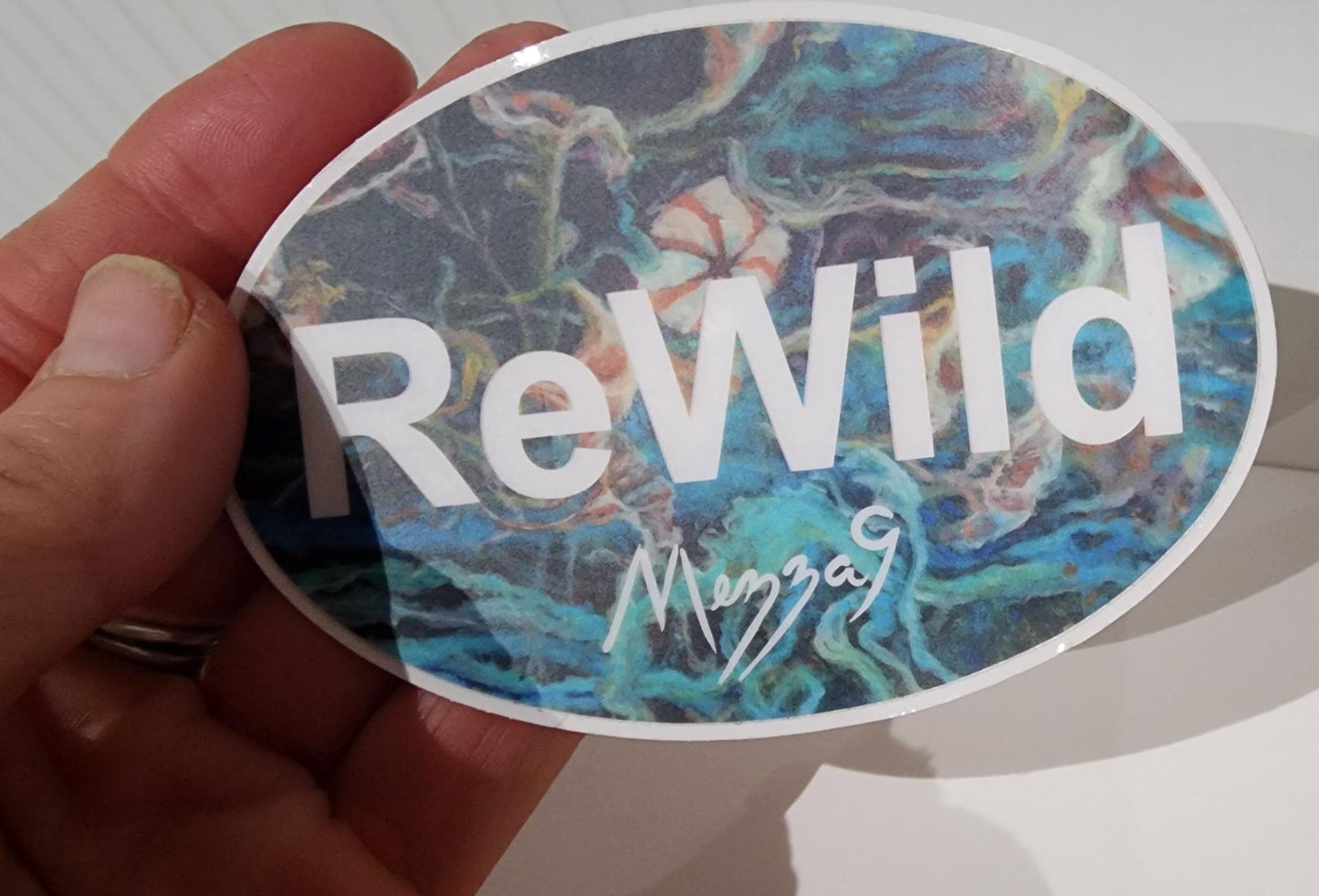 Rewild Sticker 4 in x 2 3/4 in