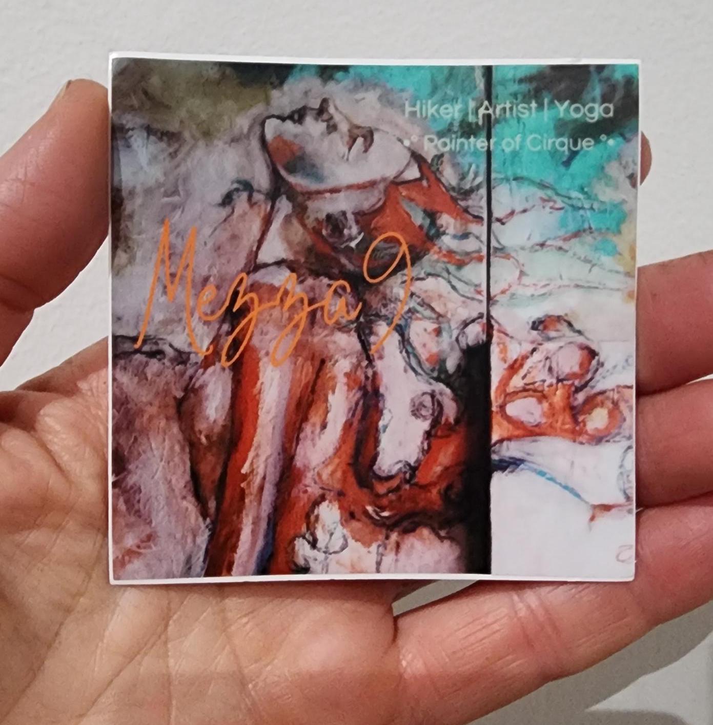 Watercolor Waterfall Sketch Sticker, Waterproof & Weatherproof (3x3 in)