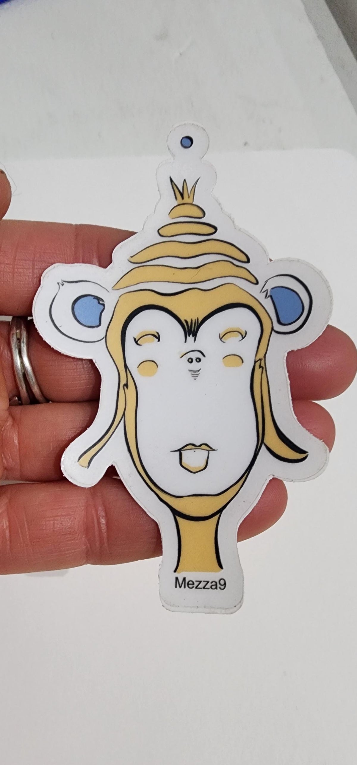 Zen monkey lg sticker 4 in x 2.25 in