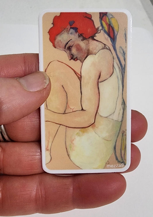Fairy Sticker Peach 1 5/8 in x 3 in