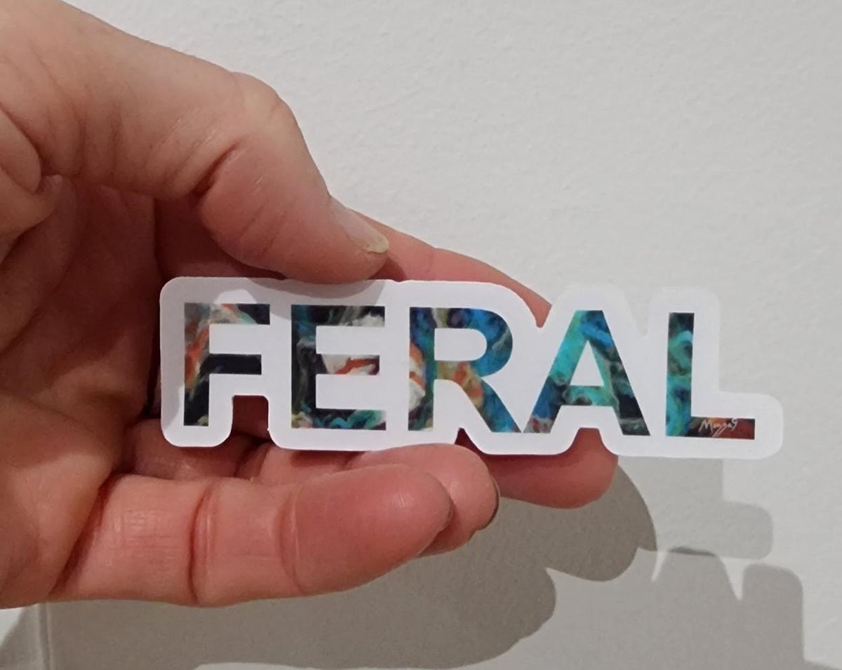 Feral Sticker 3 in x 1 in