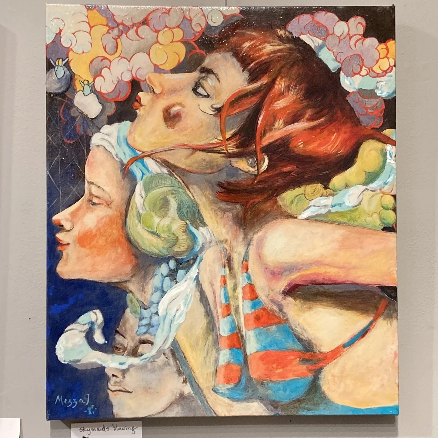 Skymaids Blowing Metal Prints by artist Mezza9 of Mezza9co for Positive Energy