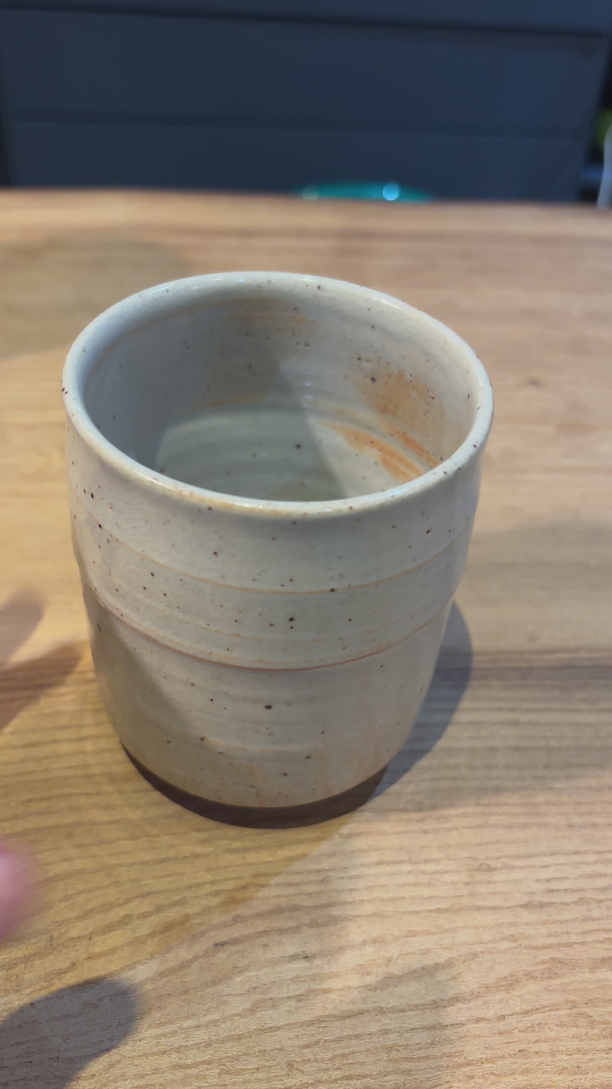 handmade ceramic mug with a natural finish