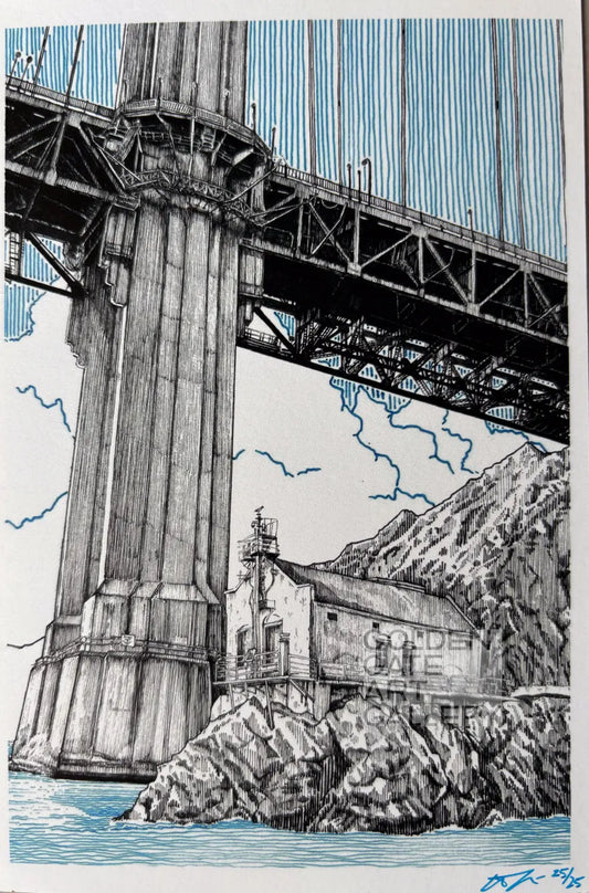 Under the Golden Gate Bridge POSTCARD San Francisco Postcards Winston Li