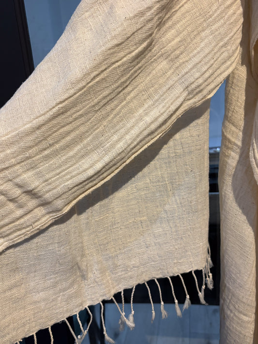 Himalayan Cloud 100% Cotton Handspun Handwoven Scarf