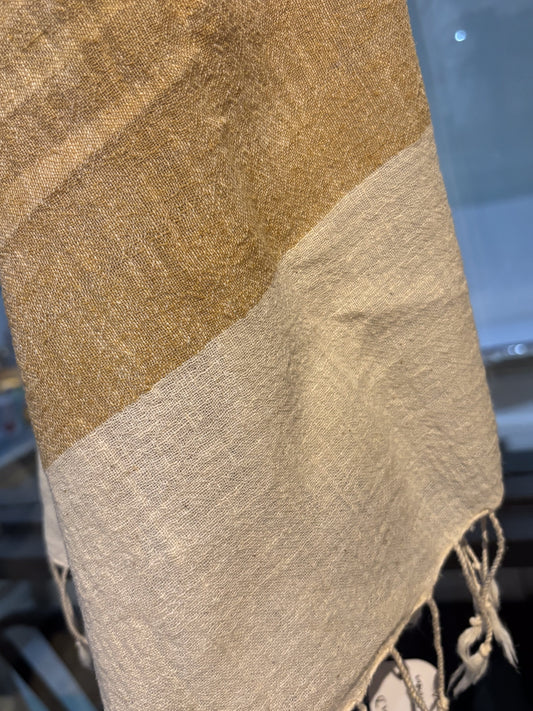Hemp + Cotton Blend Handwoven Scarf